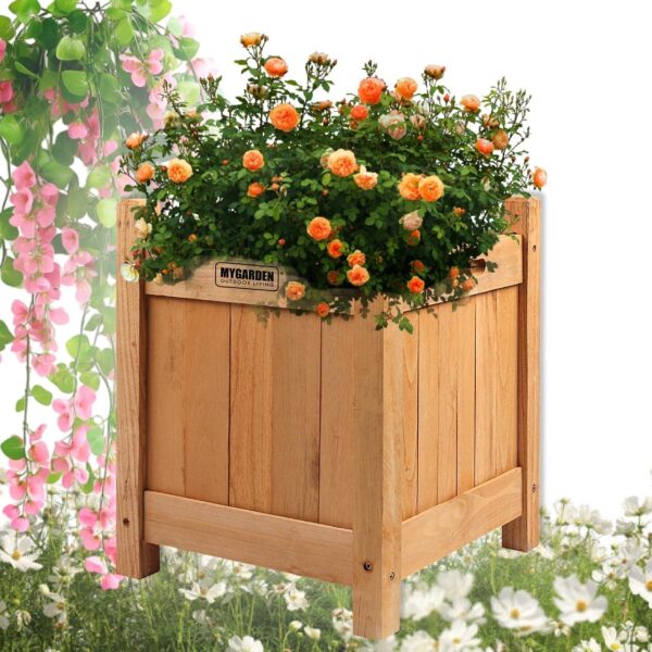 Wooden Square Garden Planter – Lightweight, Heavy Duty, Easy Assembly - Image 3