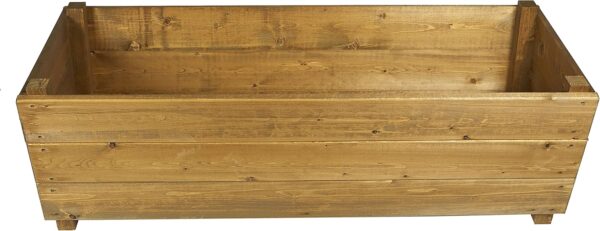 Wooden Planter Box – Large Outdoor Timber Trough for Flowers & Plants - Image 4