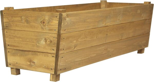 Wooden Planter Box – Large Outdoor Timber Trough for Flowers & Plants - Image 3