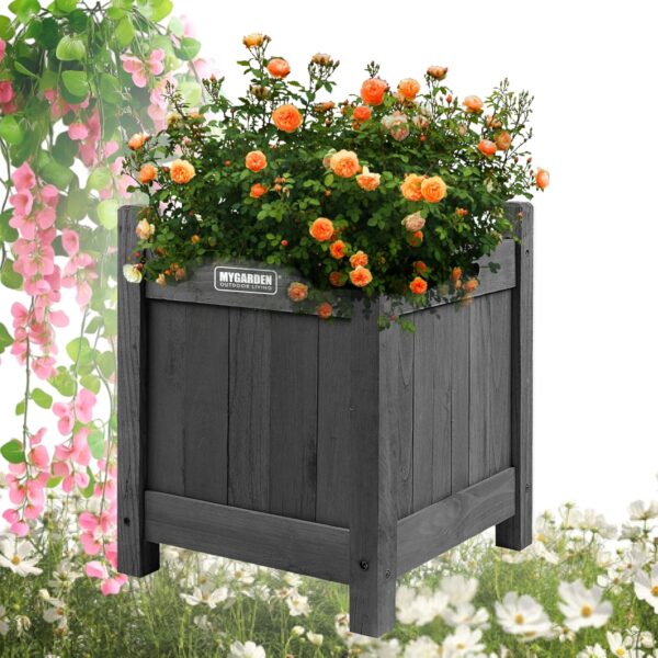 Wooden Square Garden Planter – Lightweight, Heavy Duty, Easy Assembly - Image 2